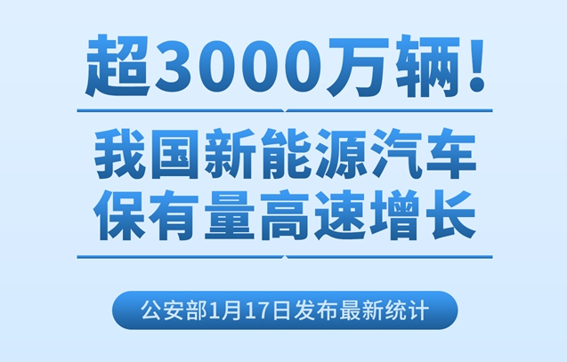 超3000萬輛！我國新能源汽車保有量高速增長